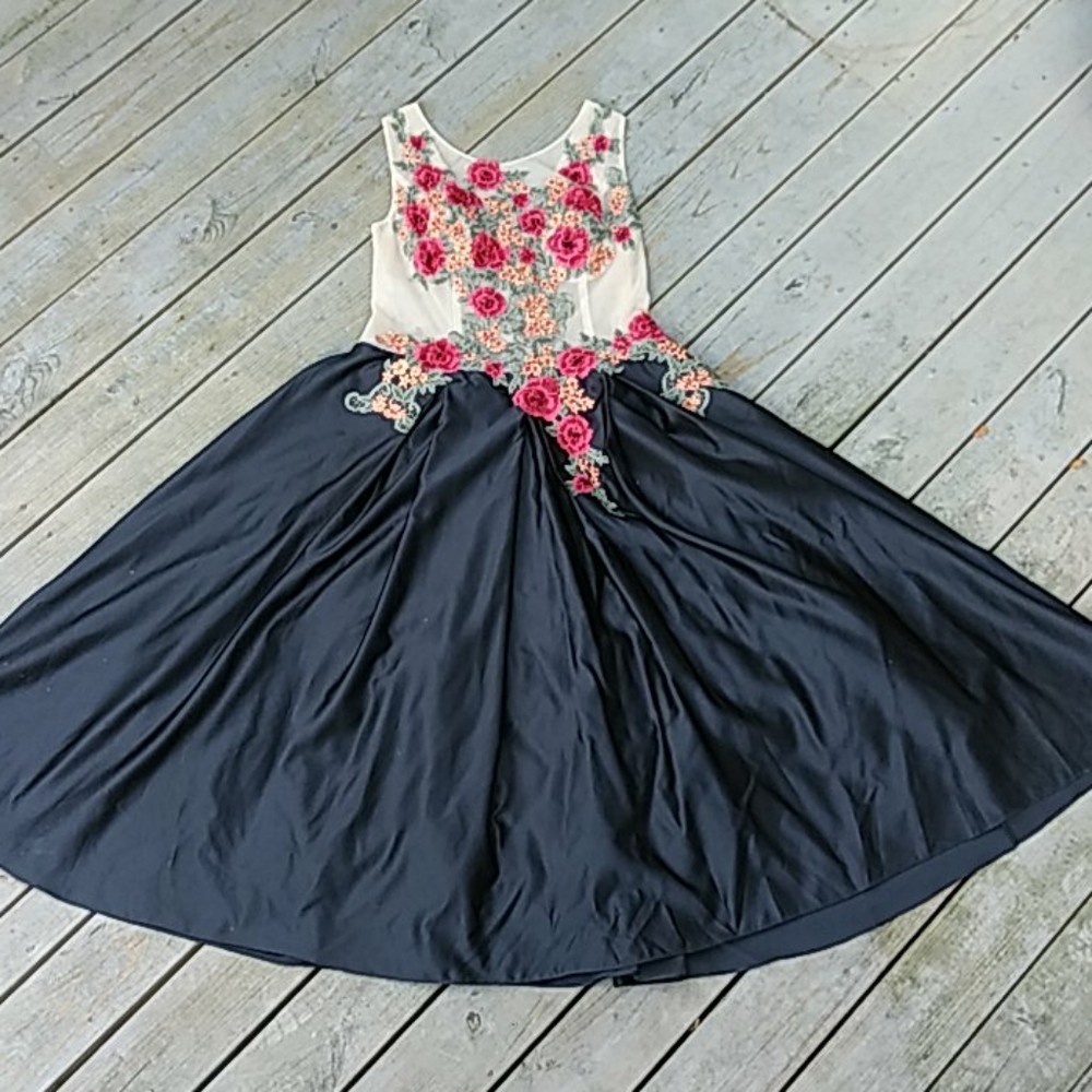 Embroidered Flower Gown